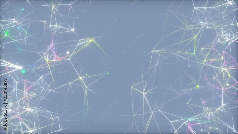 Poster multicolored holographic structures.growing global network and data connections. you can use it for 