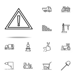 Fototapeta premium token of attention outline icon. Construction icons universal set for web and mobile