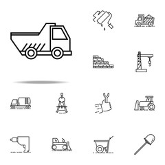 truck outline icon. Construction icons universal set for web and mobile