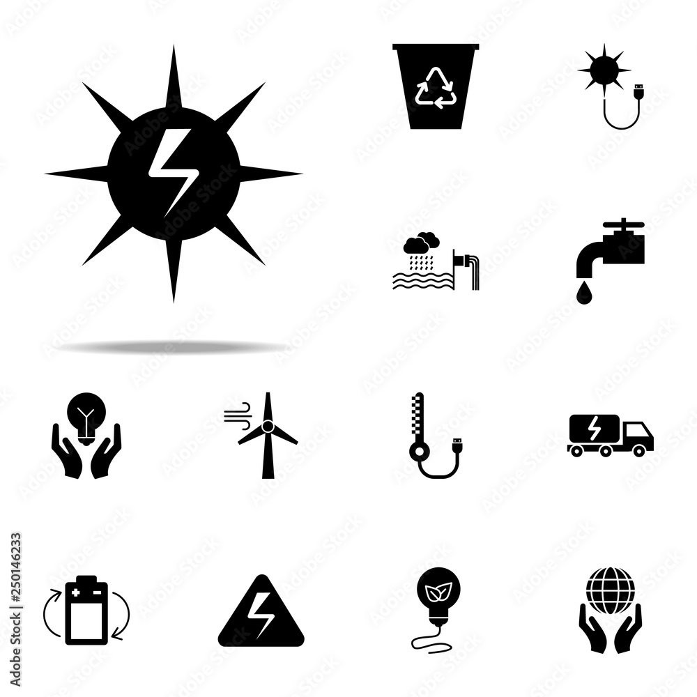 Poster net energy net energyicon. energy icons universal set for web and mobile