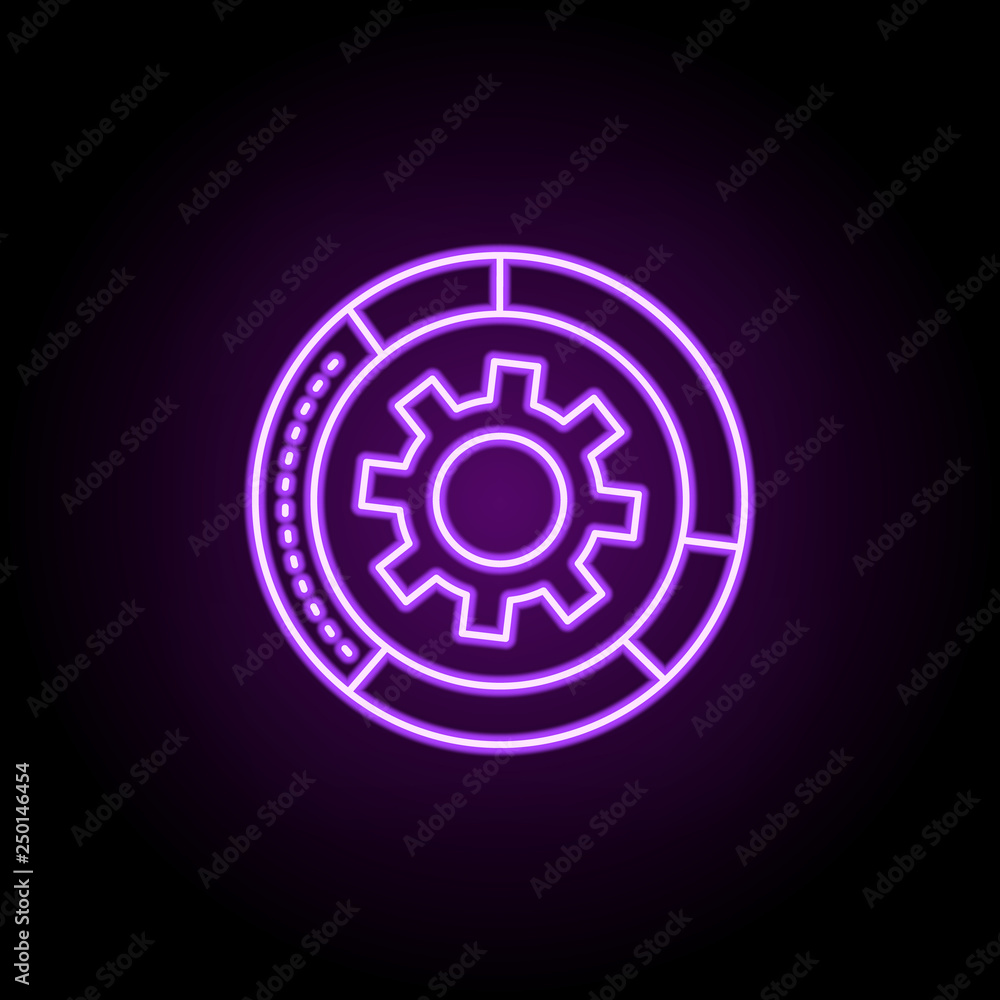 Poster date management line icon. elements of seo & web optimization in neon style icons. simple icon for w