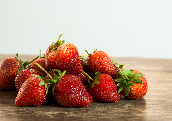 Pile of strawberry  on the table, Chiangmai Thailand