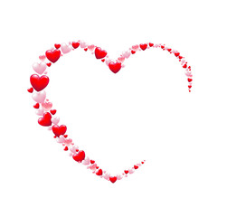 Herzen in Herzform,  Karte für Muttertag, Valentinstag, Hochzeit uvm Vektor Illustration isoliert auf weißem Hintergrund