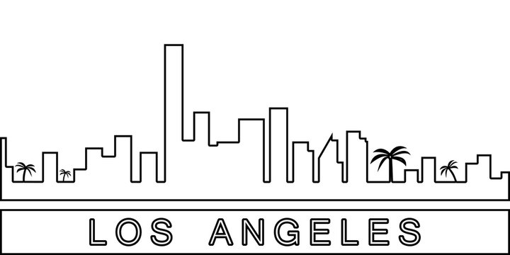 Los Angeles detailed skyline icon. Element of Cities for mobile concept and web apps icon. Thin line icon for website design and development, app development