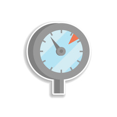 colored manometer production sticker icon. Elements of Production in color icons. Simple icon for websites, web design, mobile app, info graphics