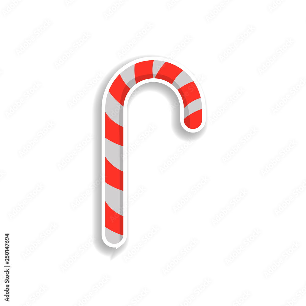Poster lollipop sticker icon. elements of chrismas in color icons. simple icon for websites, web design, mo