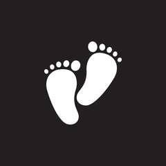 Fototapeta na wymiar Baby footprints icon. Simple element illustration. Baby footprints symbol design from Pregnancy collection set. Can be used in web and mobile
