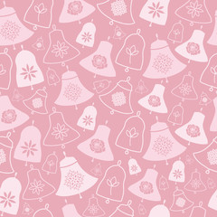 Vector Pink Spring Tea Party Seamless Pattern Background Perfect for Fabric, Scrapbooking and Wallpaper Projects