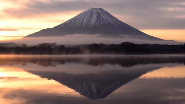 Timelapse Movie of Mt. Fuji at Lake Shoji yamanashi