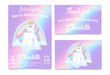 Unicorn Birthday Party Invitation © kikinunchi