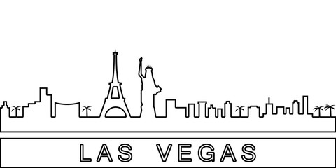 Las Vegas detailed skyline icon. Element of Cities for mobile concept and web apps icon. Thin line icon for website design and development, app development © Anar