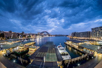 menacing clouds over sydney harbour