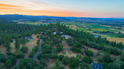 Fototapeta na wymiar aerial view of rural landscape