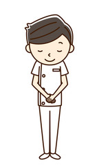 看護師　男性　お辞儀