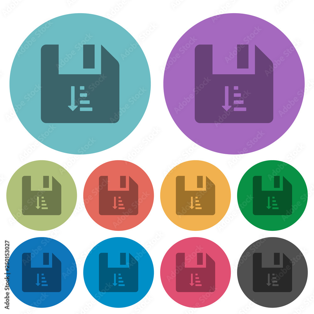 Poster ascending file sort color darker flat icons