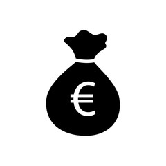 Money bag with euro symbol