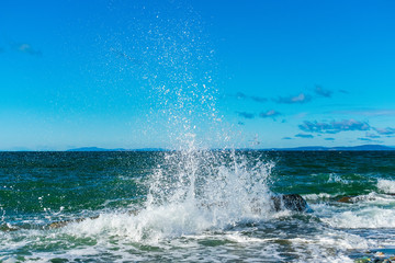 Waves Crashing on Beach | Whidbey Island, Washington