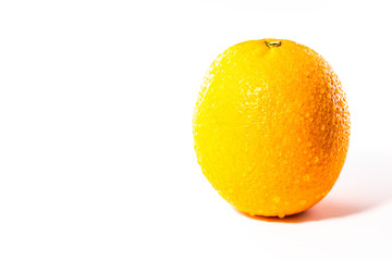 Wet Orange on White Background Rule of Thirds