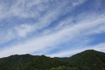 Fototapeta na wymiar 山と空と雲(群馬県)