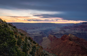 Grand Canyon Sunset Purple Mountains