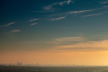 sunset over Manchester