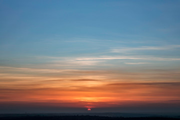 sunset over Manchester