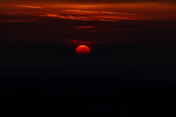 sunset over Manchester