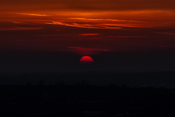 sunset over Manchester