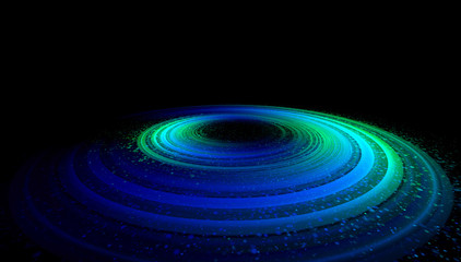 Abstract background. Motion swirl. Glowing circle. Bright spiral. Glow podium. Empty Scene. Space tunnel. Light ellipse. Glint galaxy. Oval stage. Led studio. Lens flare. Glare ring. Show disc.