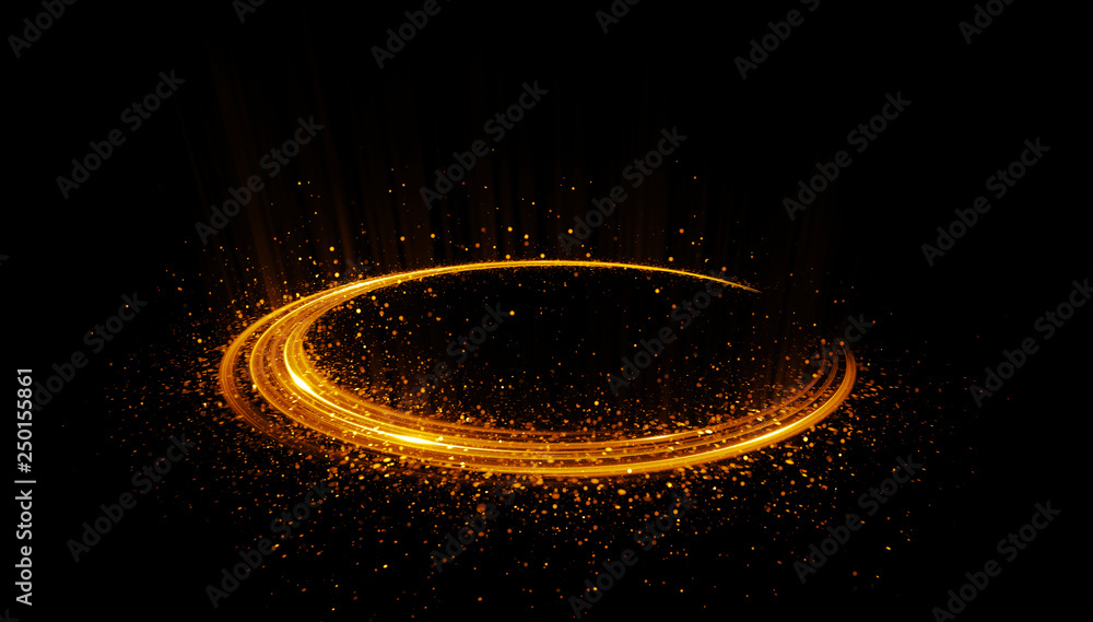 Canvas Prints abstract background. motion swirl. glowing circle. bright spiral. glow podium. empty scene. space tu