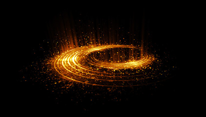Abstract background. Motion swirl. Glowing circle. Bright spiral. Glow podium. Empty Scene. Space tunnel. Light ellipse. Glint galaxy. Oval stage. Led studio. Lens flare. Glare ring. Show disc.