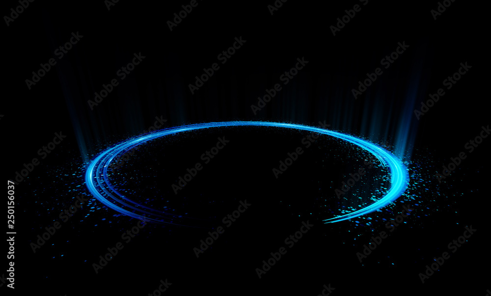 Canvas Prints abstract background. motion swirl. glowing circle. bright spiral. glow podium. empty scene. space tu