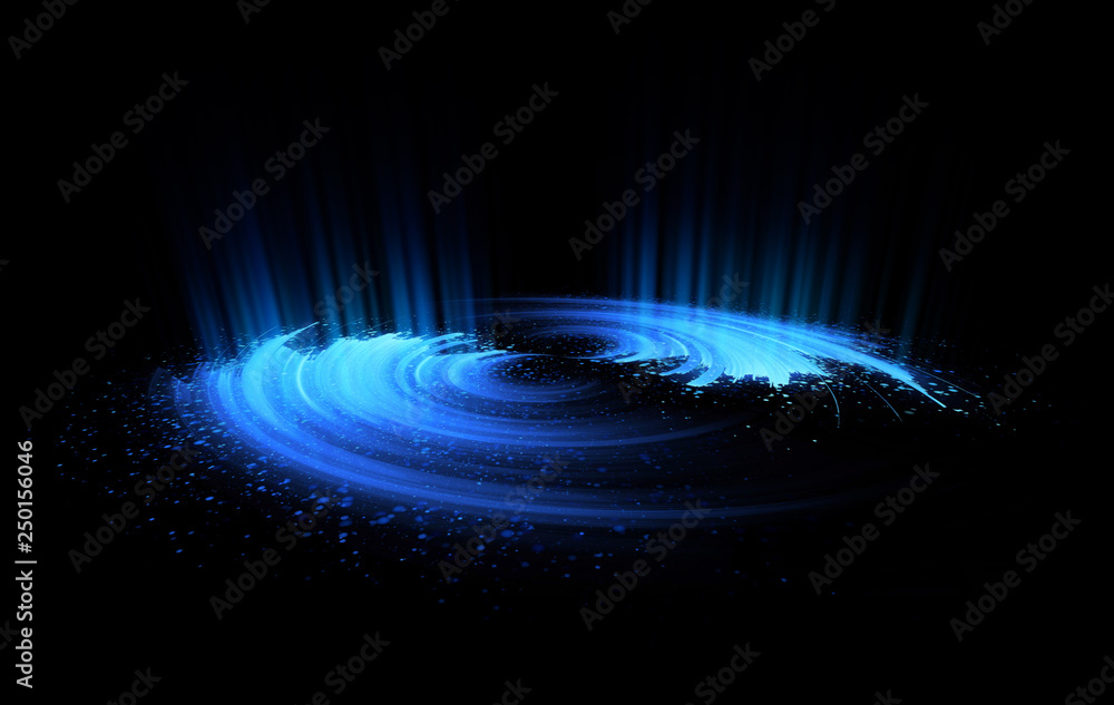Canvas Prints abstract background. motion swirl. glowing circle. bright spiral. glow podium. empty scene. space tu