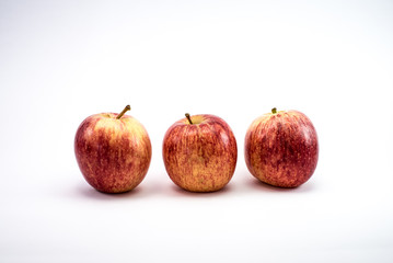 red apples isolated on white background