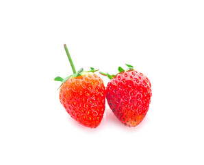Strawberries isolated on white background