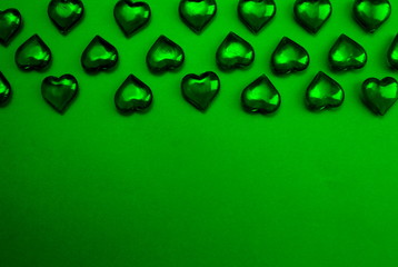 Texture beautiful hearts transparent green for romance