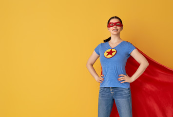 woman in superhero costume