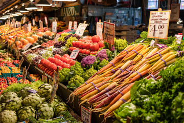 fresh vegetables at the market
