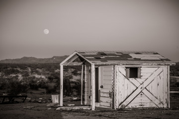 Super moon in the desert