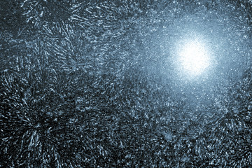 Natural frosty pattern in monochrome color - background for use in design