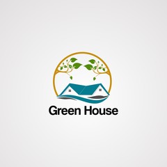 green home logo vector,icon, element,and template