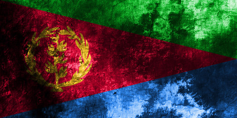 Old Eritrea grunge background flag