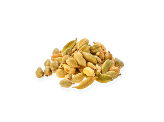 green cardamon isolated on white background