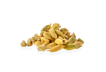 green cardamon isolated on white background