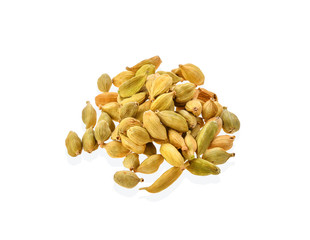 green cardamon isolated on white background