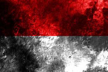 Old Indonesia grunge background flag