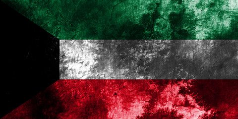 Old Kuwait grunge background flag