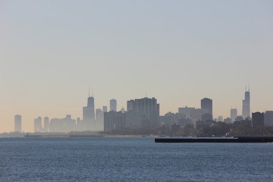 Chicago Skyline along Lake Michigan