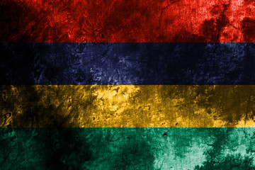 Old Mauritius grunge background flag