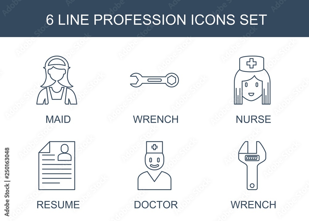 Canvas Prints 6 profession icons